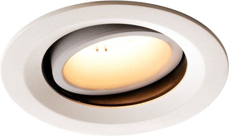 SLV NUMINOS® MOVE DL M, Indoor LED recessed ceiling light white/white 3000K 20° rotating and