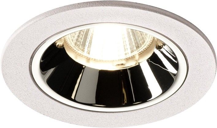 SLV NUMINOS® DL S, Indoor LED recessed ceiling light white/chrome 4000K 55° gimballed, rotating