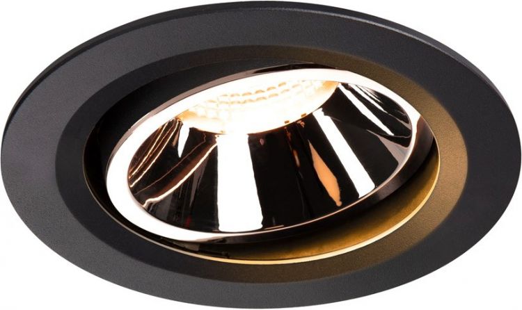 SLV NUMINOS® MOVE DL L, Indoor LED Deckeneinbauleuchte schwarz/chrom 2700K 55° dreh- und schwenkbar