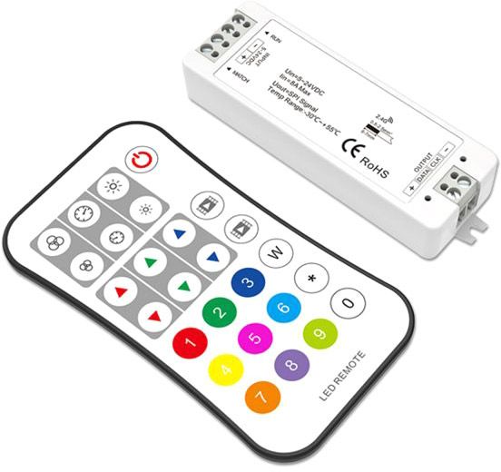 ISOLED LED FUNK SPI-Controller für 8 - 1024 Pixel inkl. Fernbedienung, 12-24V DC, 8A