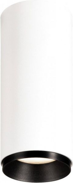 SLV NUMINOS® CL PHASE S, Indoor LED Deckenaufbauleuchte weiß/schwarz 4000K 36°