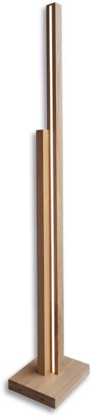 ISOLED LED Stehleuchte SONNECK, 1.56m, 37,5W, Eiche geölt, Holz-Standfuß, 3000K, Touch-dimmbar