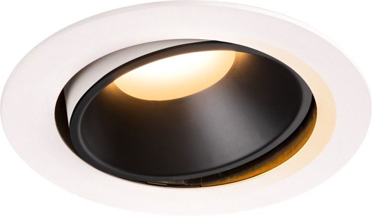 SLV NUMINOS® MOVE DL XL, Indoor LED recessed ceiling light black/white 2700K 40° rotating and