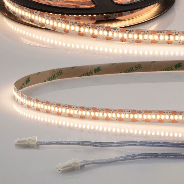 ISOLED LED CRI930 MiniAMP Flexband, 12V, 6W, 3000K, 120cm, beidseitig 30cm Kabel mit male-Stecker