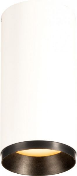 SLV NUMINOS® CL PHASE M, Indoor LED Deckenaufbauleuchte weiß/schwarz 2700K 24°