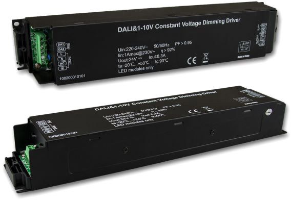 ISOLED LED PWM-Trafo 24V/DC, 0-200W, IP20, 1-10V/Push/DALI dimmbar