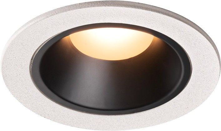 SLV NUMINOS® DL S, Indoor LED Deckeneinbauleuchte weiß/schwarz 2700K 55° inkl. Blattfedern