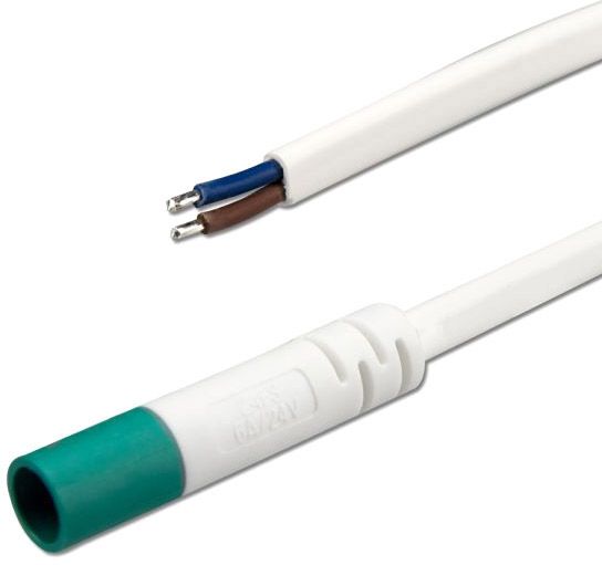 ISOLED Mini-Plug Anschlussfassung female, 1m, 2x0.75, IP54, weiß-grün, max. 48V