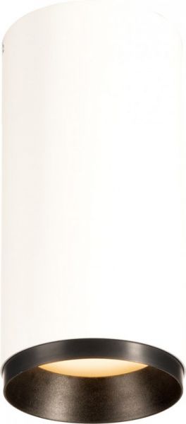 SLV NUMINOS® CL DALI M, Indoor LED Deckenaufbauleuchte weiß/schwarz 3000K 24°