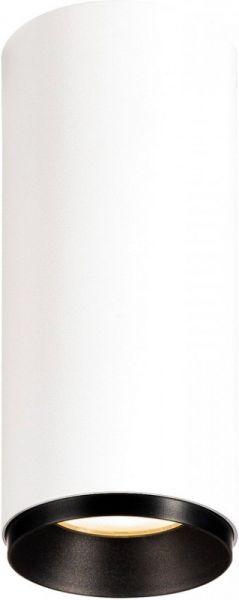 SLV NUMINOS® CL PHASE S, Indoor LED Deckenaufbauleuchte weiß/schwarz 3000K 60°
