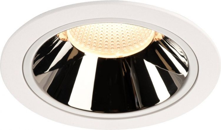 SLV NUMINOS® DL XL, Indoor, luminaria empotrada de techo led blanco/cromo 3000 K 40 °