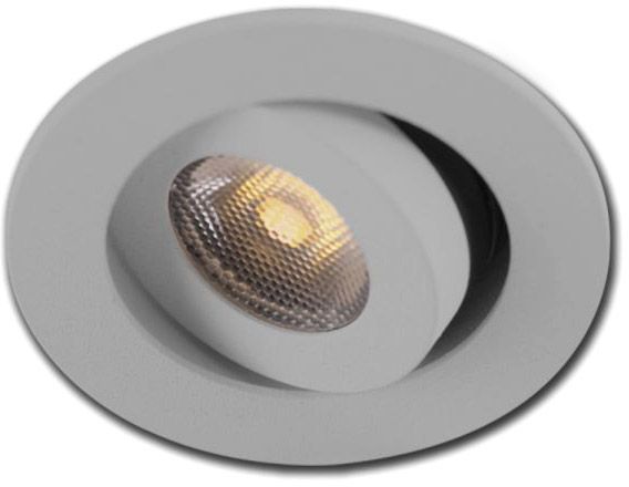 ISOLED LED Einbauleuchte MiniAMP alu gebürstet, 3W, 24V DC, neutralweiß, dimmbar