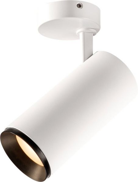 SLV NUMINOS® SPOT DALI L, Indoor LED Deckenaufbauleuchte weiß/schwarz 3000K 36°