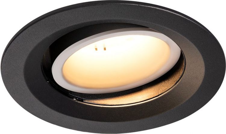 SLV NUMINOS® MOVE DL M, Indoor LED recessed ceiling light black/white 3000K 55° rotating and