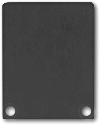 ISOLED Endkappe EC45 Alu schwarz RAL 9005 für SURF/DIVE24 FLAT mit COVER12, 2 STK, inkl. Schraube