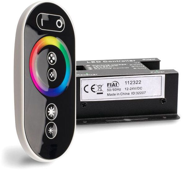 ISOLED Wireless Touch RGB PWM-Controller mit Funk-Fernbedienung Flat, 12-24V DC 3x6A