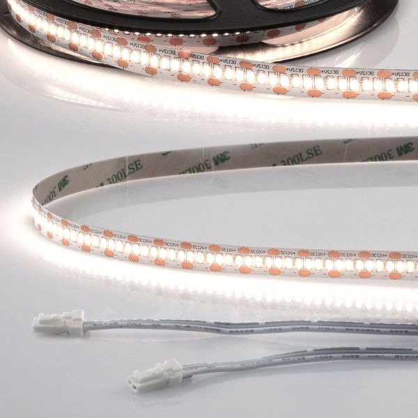 ISOLED LED CRI940 MiniAMP Flexband, 12V, 12W, 4000K, 250cm, beidseitig 30cm Kabel mit male-Stecker