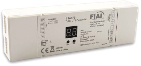 ISOLED DALI DT8 Universal Push-Dim PWM-Controller, 4 Kanal, 12-36V 4x5A, 48V 4x3A