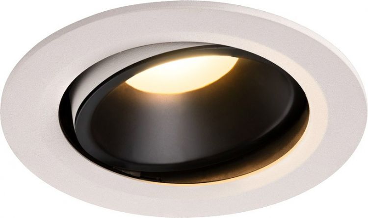 SLV NUMINOS® MOVE DL L, Indoor LED Deckeneinbauleuchte weiß/schwarz 3000K 55° dreh- und schwenkbar