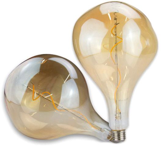 ISOLED E27 Vintage Line LED Dekobirne 165, 4W ultrawarmweiß, Glas amber, dimmbar