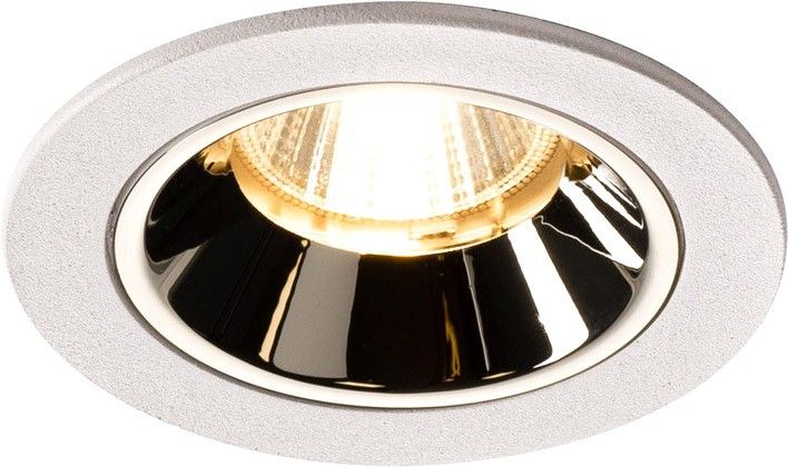 SLV NUMINOS® DL S, Indoor LED Deckeneinbauleuchte weiß/chrom 3000K 20° inkl. Blattfedern
