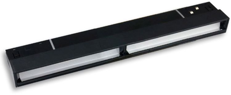 ISOLED Track48 Wallwasher 22cm schwarz, 12W, 100° asymetrisch, 48V DC, 3000K, CRI90, DALI dimmbar