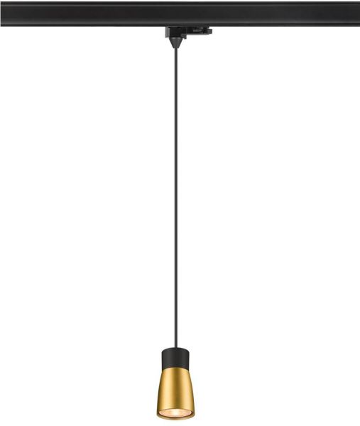 SLV PURI 2.0 Dome, 3~ Pendelleuchte, GU10, Pendellänge 200cm, 1x max. 6W, schwarz / gold