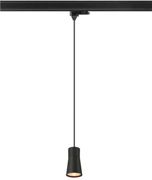 SLV PURI 2.0 Cone, 3~ Pendelleuchte, GU10, Pendellänge 200cm, 1x max. 6W, schwarz