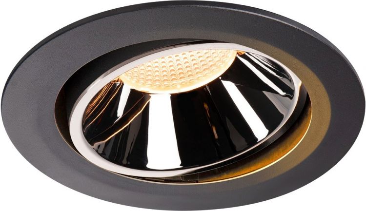 SLV NUMINOS® MOVE DL XL, Indoor, luminaria empotrada de techo led negro/cromo 2700 K 55 °