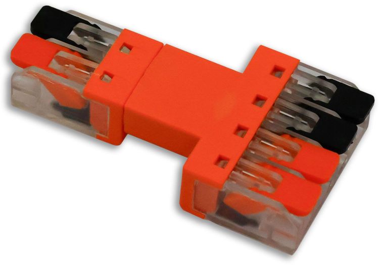 ISOLED Durchgangs-Steckverbinder 2-polig Input, 2x2-polig Output, 0,5-2,5mm², max. 250V/10A