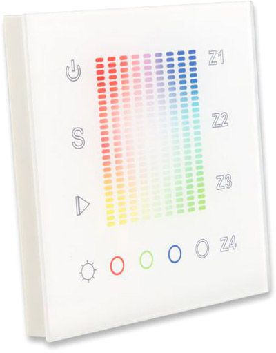 ISOLED Sys-One RGB+W 4 Zonen Einbau-Touch-Fernbedienung, 230V AC