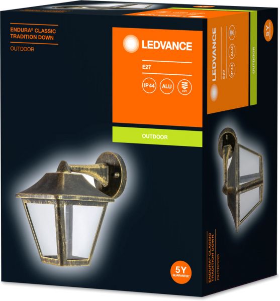 LEDVANCE ENDURA® CLASSIC TRADITION ALU Down, LED Wand- und Deckenleuchte, für Außenanwendungen, E27