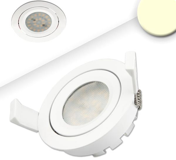 ISOLED LED Einbaustrahler, weiß, 8W SMD, 120°, rund, warmweiß, dimmbar