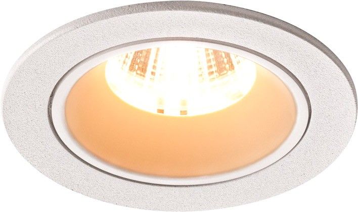 SLV NUMINOS® DL S, Indoor LED Deckeneinbauleuchte weiß/weiß 2700K 55° inkl. Blattfedern