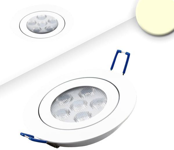 ISOLED LED Einbaustrahler, weiß, 15W, 72°, rund, warmweiß, dimmbar
