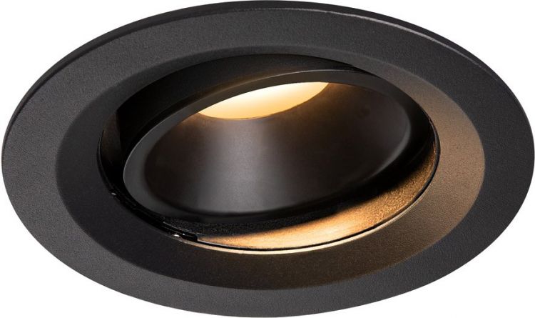 SLV NUMINOS® MOVE DL M, Indoor LED recessed ceiling light black/black 2700K 55° rotating and