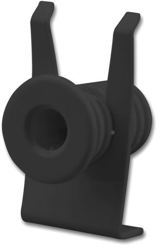ISOLED Mini-Plug Anschlussblende mit Zugentlastung für 113528, schwarz