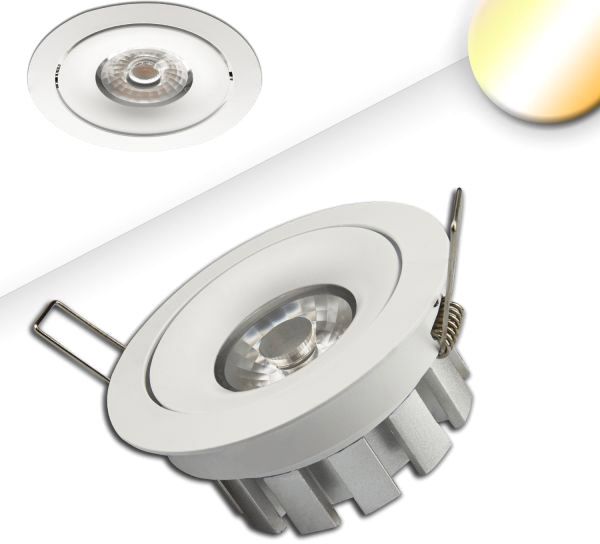 ISOLED LED Einbaustrahler SUNSET, weiß, 15W, 45°, 2200-3100K, Dimm-to-warm