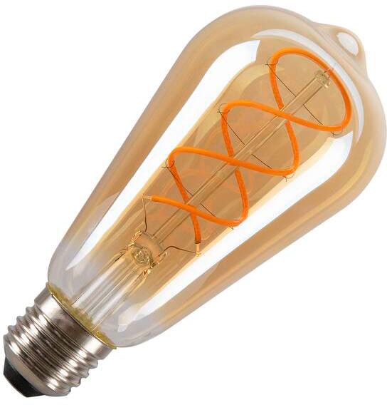 SLV LED ST64, LED-Leuchtmittel, gold, E27, 4W, 1800K