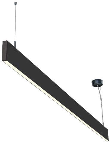 ISOLED LED Hängeleuchte Linear Up+Down 600, 25W, prismatisch, linear-verbindbar, schwarz, warmweiß