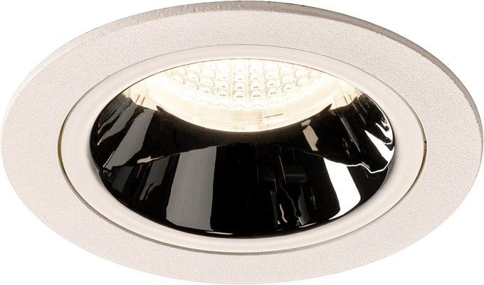 SLV NUMINOS® DL M, Indoor LED Deckeneinbauleuchte weiß/chrom 4000K 55° inkl. Blattfedern