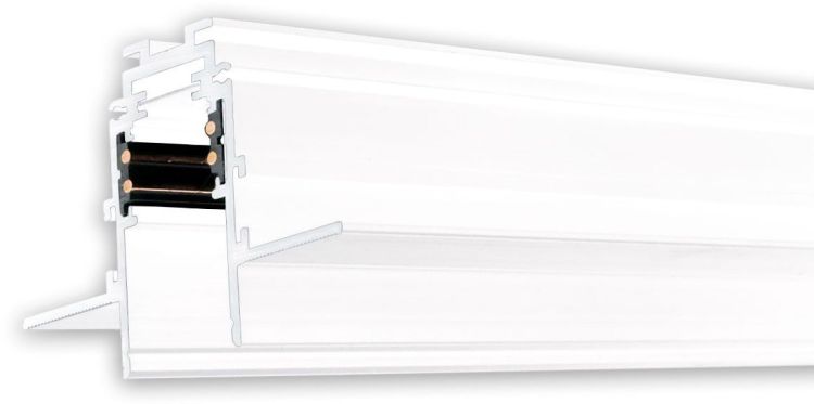 ISOLED Track48 Trockenbauschiene, weiß, 200cm, 4-polig, inkl. Endkappen und Schutzcover