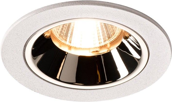 SLV NUMINOS® DL S, Indoor LED Deckeneinbauleuchte weiß/chrom 2700K 20° inkl. Blattfedern