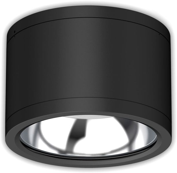 ISOLED LED Deckenaufbaustrahler IP65, schwarz, 25W, ColorSwitch 3000|4000|5000K, dimmbar
