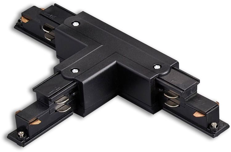 ISOLED 3-Phasen DALI T-Verbinder für Aufbauschiene, N-Leiter links, schwarz