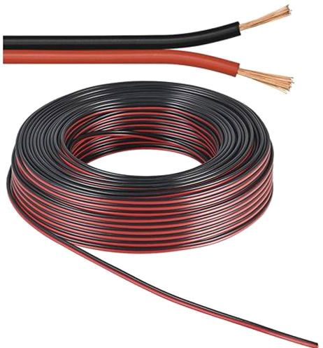 ISOLED Kabel 50m Rolle 2-polig 0.75mm² H03VH-H YZWL, schwarz/rot, AWG18