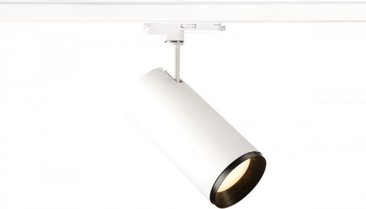 SLV 3~ NUMINOS® DALI L, luminaria con sistema trifásico blanco/negro 3000 K 60 °